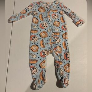 Caden Lane Home Run Zipper Footies 0-3 Months